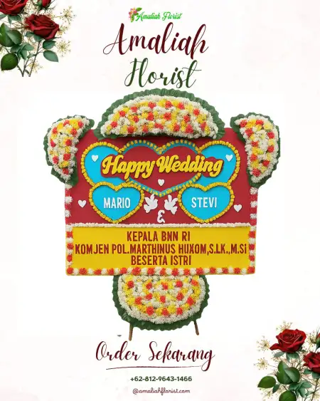 Papan Bunga Pernikahan Batuhideung